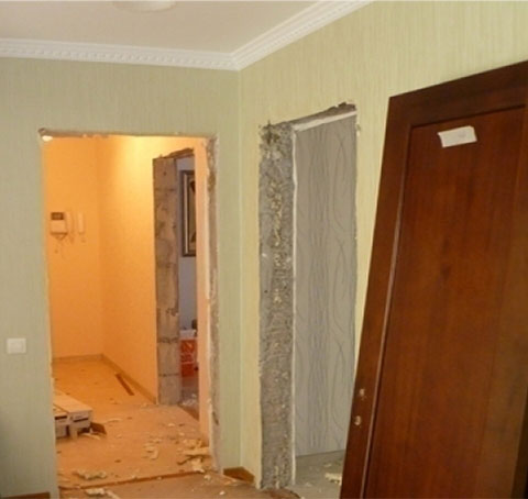 Демонтаж межкомнатных дверей