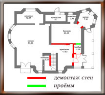Демонтаж стен согласно проекту